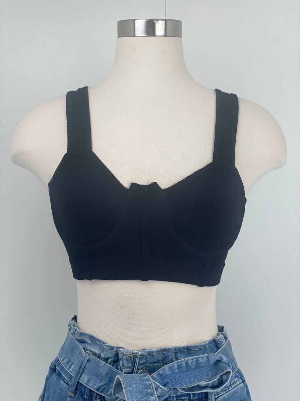 Croptop basic con manguillos