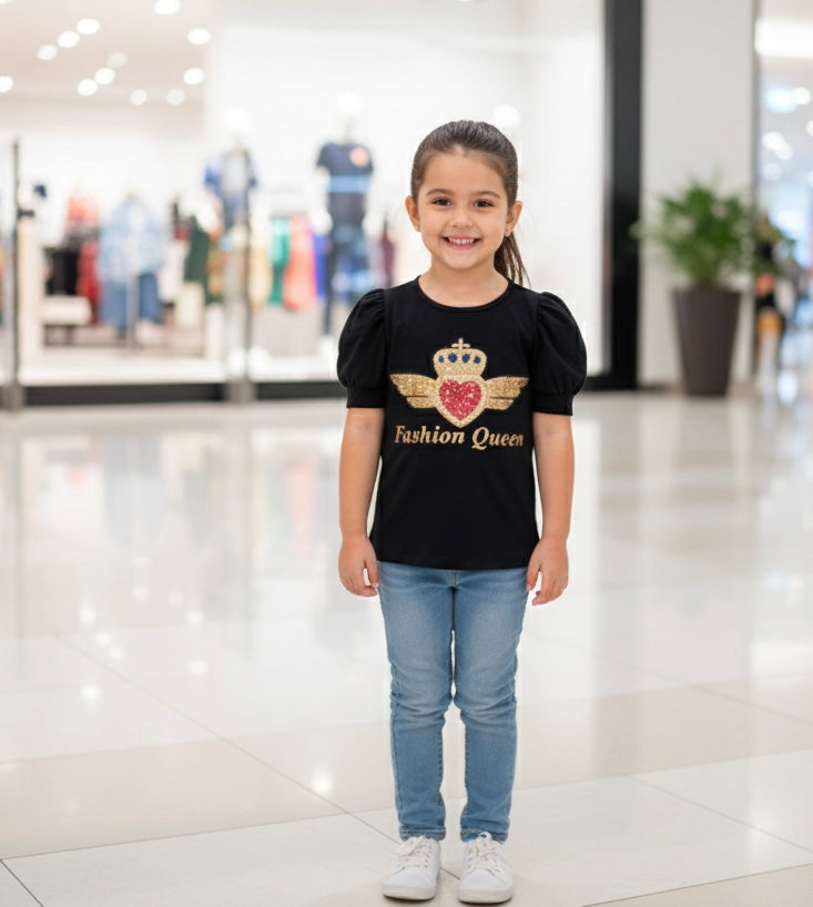 Camisa fashion queen para niña