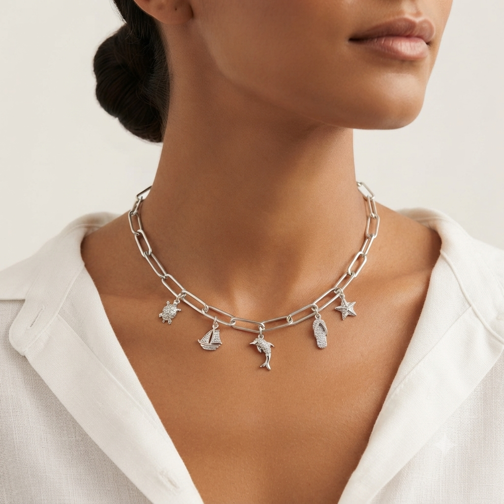 Cadena stainless steel. Inspirada en el mar.