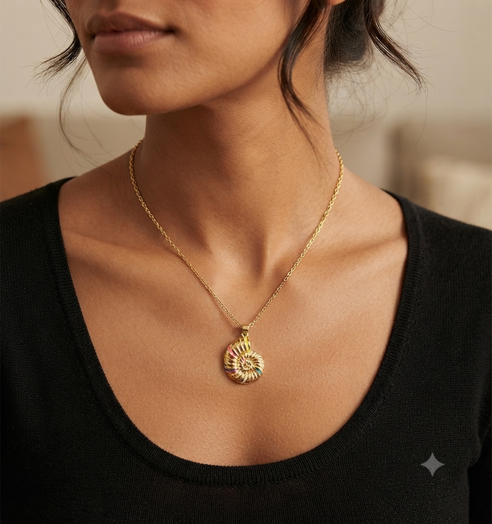 Cadena charm caracol stailess steel