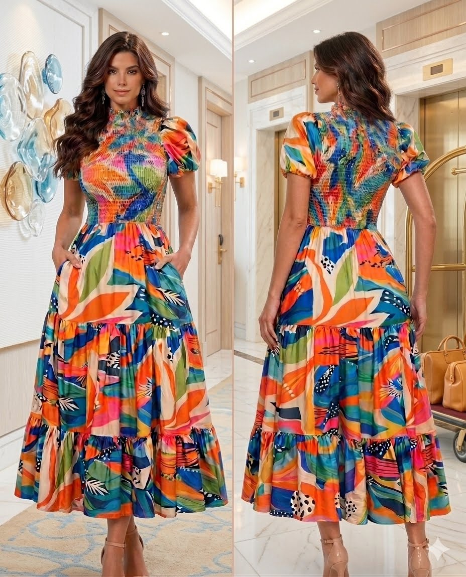Maxi-dress multicolor
