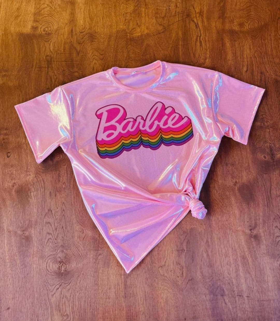 Top metálico de Barbie