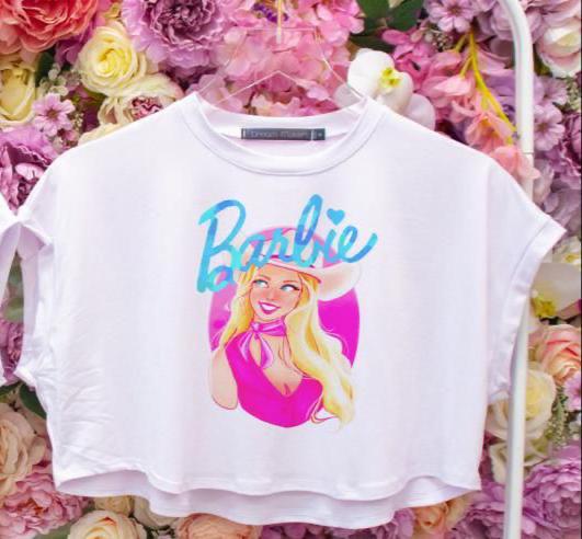 Crop Top blanco de Muñeca Barbie